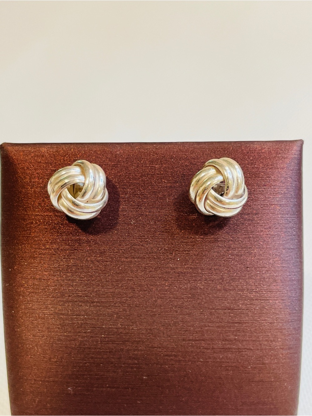 Sterling Silver 925 Twisted Knot Stud Earrings